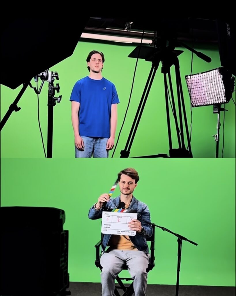 Green Screen Podcast setup